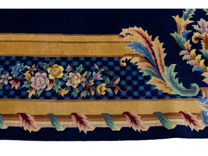 Antique Chinese Art Deco Wool Rug 10 X 14