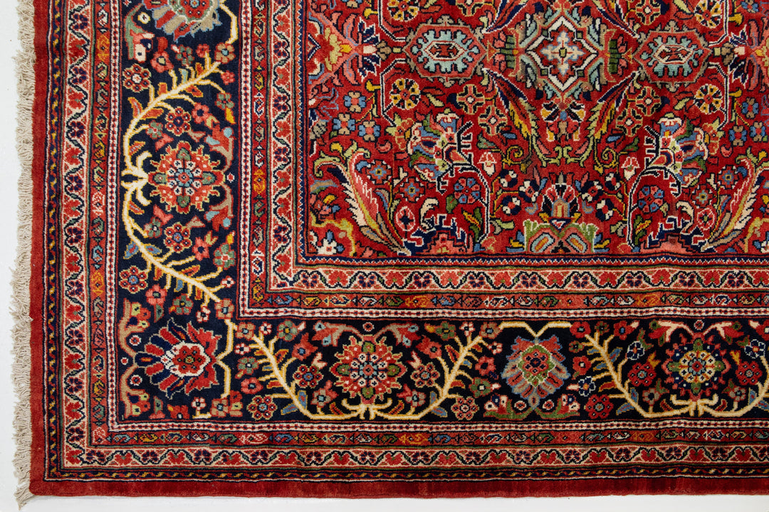 Antique Persian Mahal Wool Rug 11 X 17