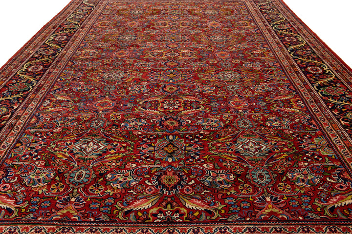 Antique Persian Mahal Wool Rug 11 X 17