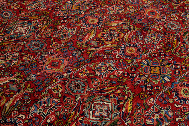 Antique Persian Mahal Wool Rug 11 X 17