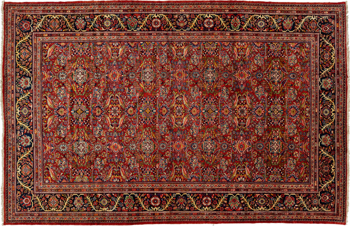 Antique Persian Mahal Wool Rug 11 X 17