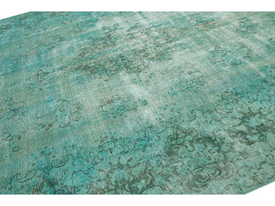 Antique Overdyed Wool Rug 10 X 13