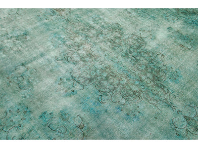 Antique Overdyed Wool Rug 10 X 13