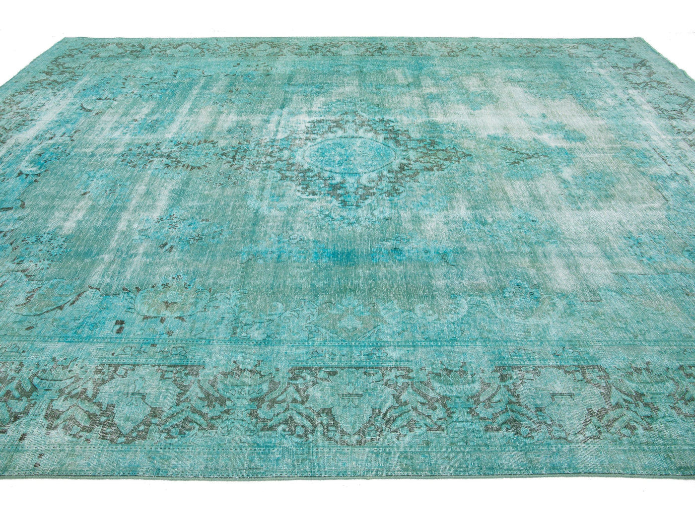 Antique Overdyed Wool Rug 10 X 13