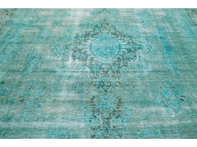 Antique Overdyed Wool Rug 10 X 13