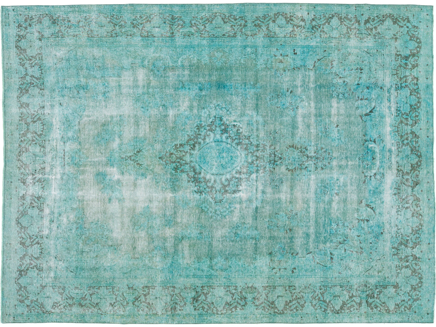 Antique Overdyed Wool Rug 10 X 13