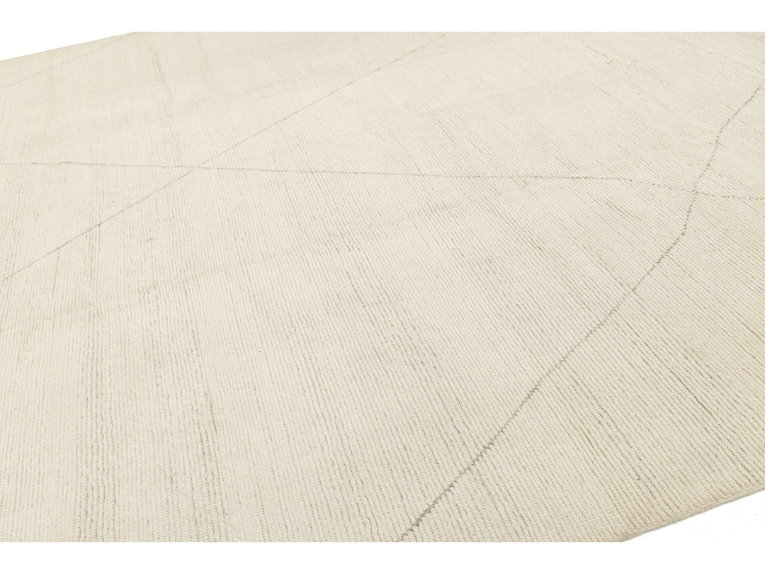Modern Moroccan Wool Rug 12 X 15