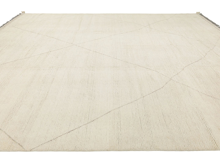 Modern Moroccan Wool Rug 12 X 15