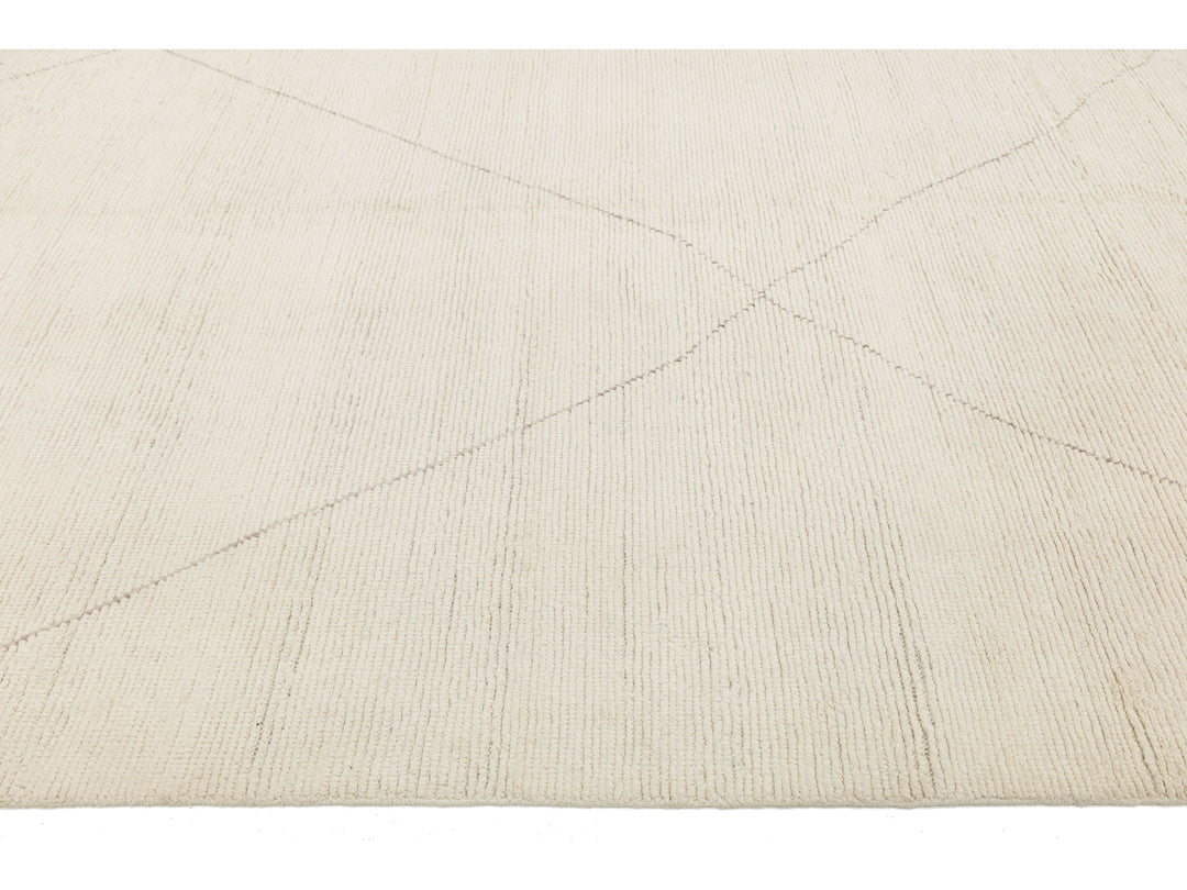 Modern Moroccan Wool Rug 12 X 15