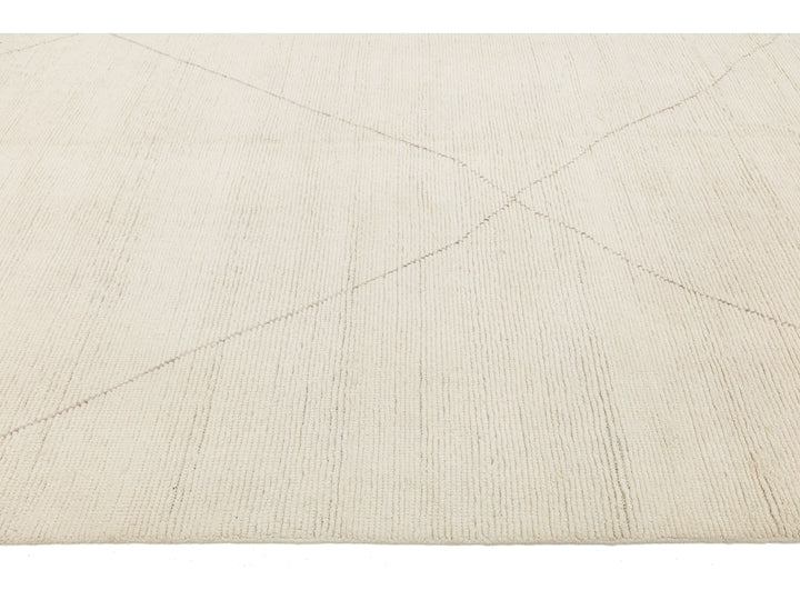 Modern Moroccan Wool Rug 12 X 15