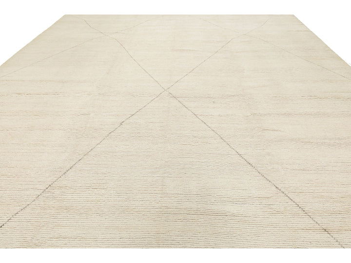 Modern Moroccan Wool Rug 12 X 15