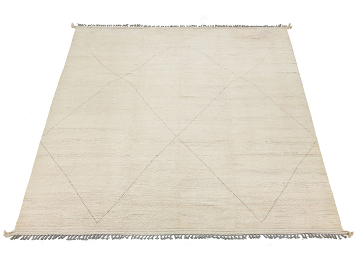 Modern Moroccan Wool Rug 12 X 15