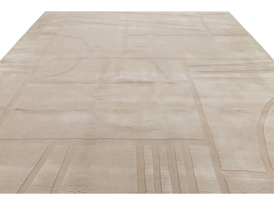 Modern Wool Rug 10 X 14