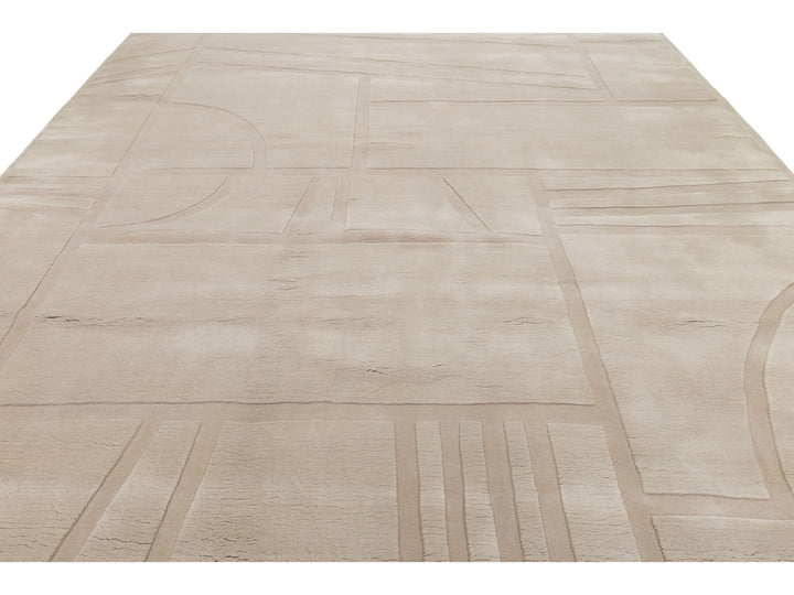Modern Wool Rug 10 X 14