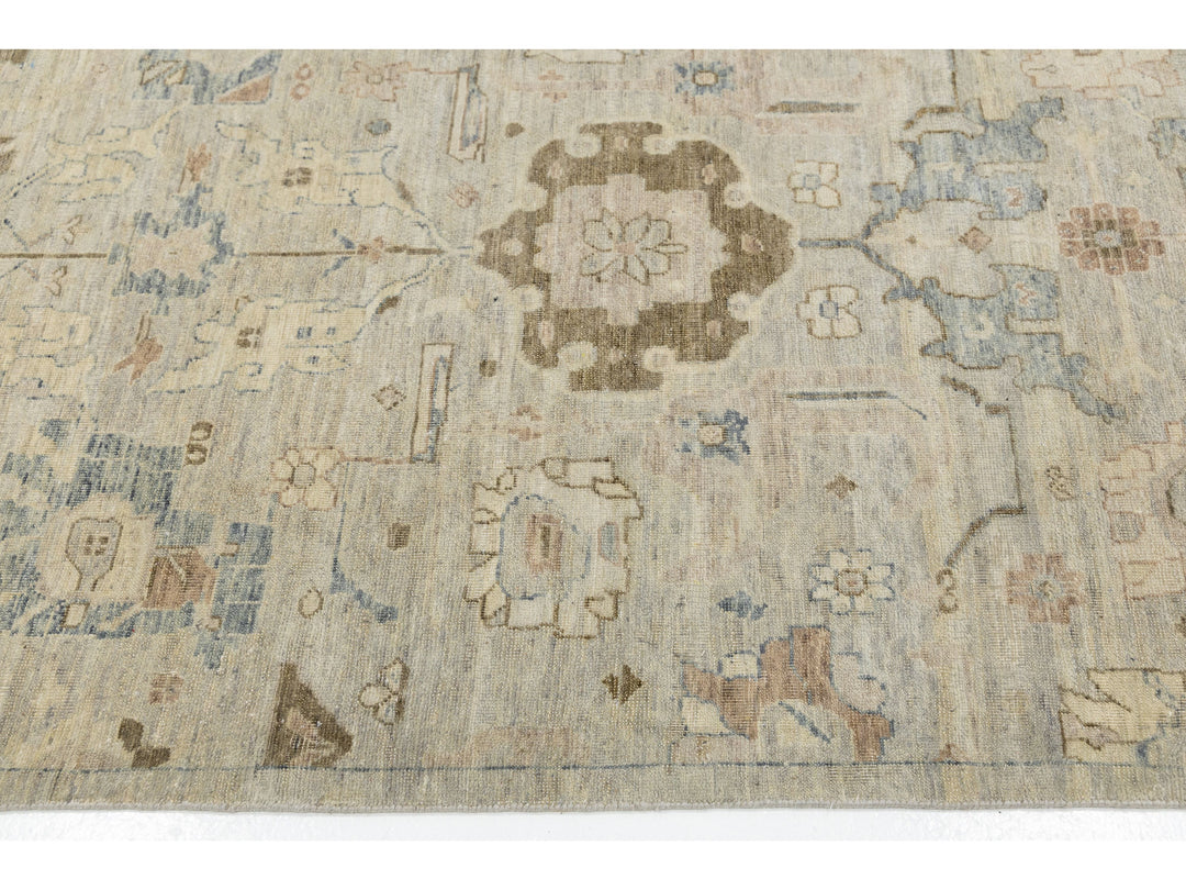 Modern Oushak Wool Rug 10 X 14