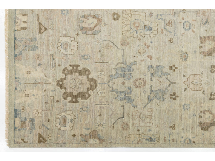 Modern Oushak Wool Rug 10 X 14