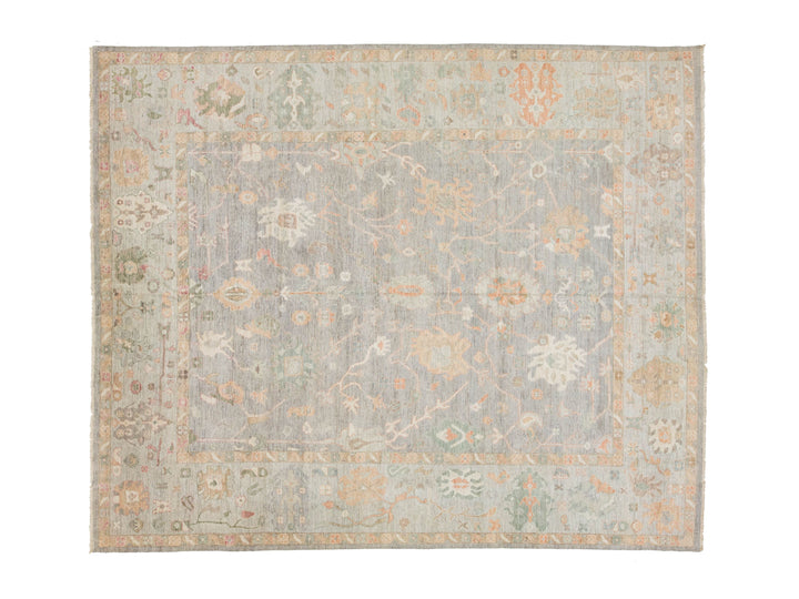 Modern Oushak Wool Rug 12 X 15