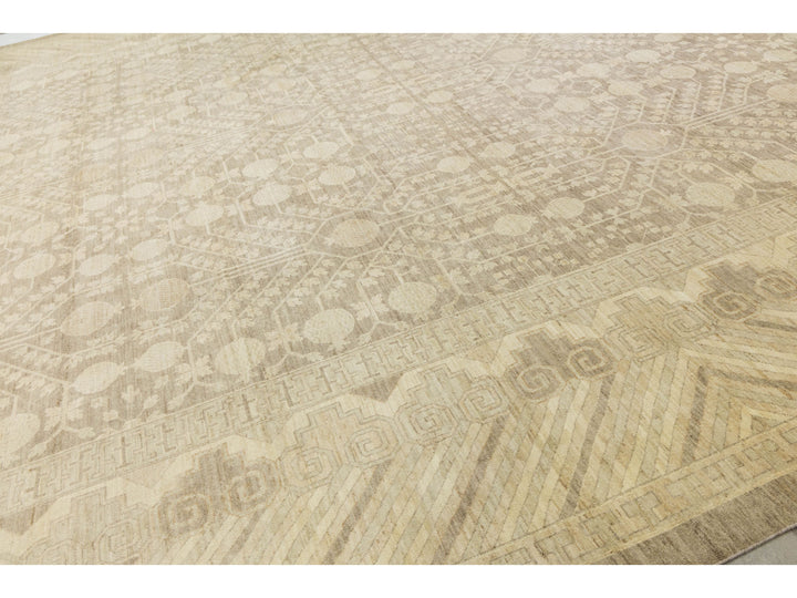 Modern Khotan Wool Rug 18 X 20