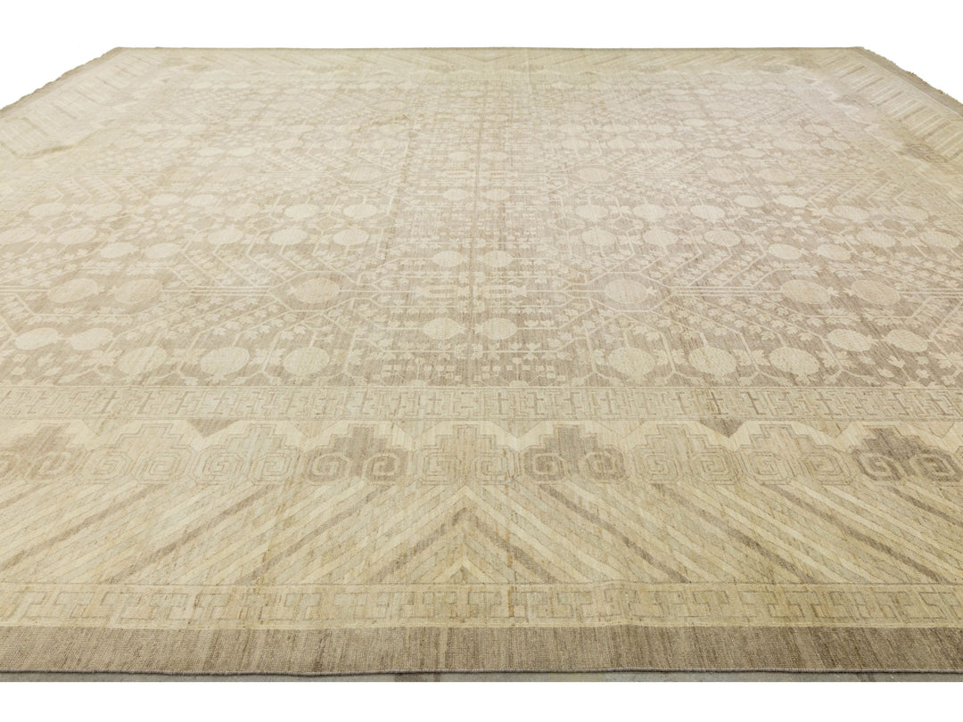 Modern Khotan Wool Rug 18 X 20