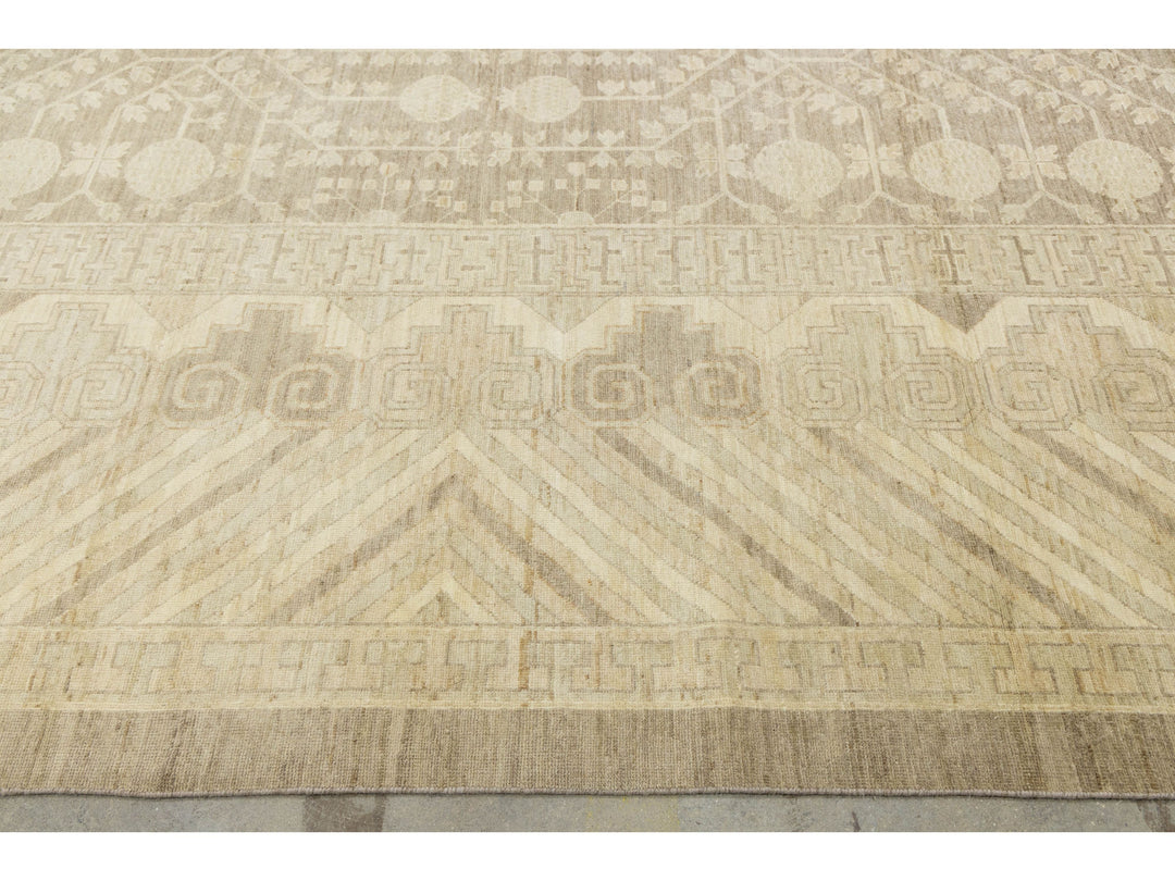 Modern Khotan Wool Rug 18 X 20
