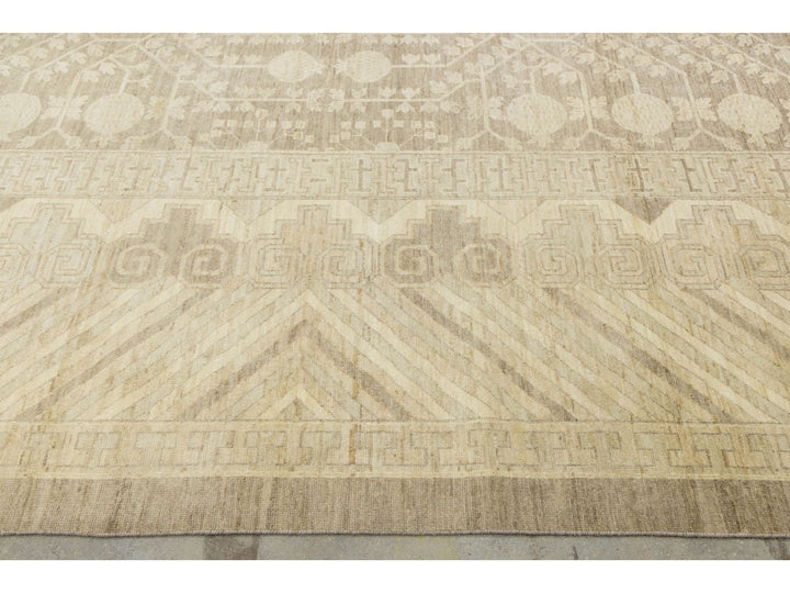 Modern Khotan Wool Rug 18 X 20
