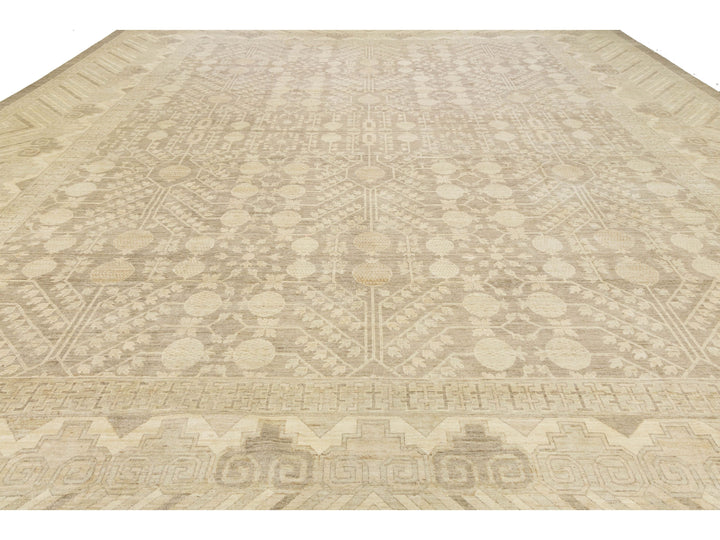 Modern Khotan Wool Rug 18 X 20