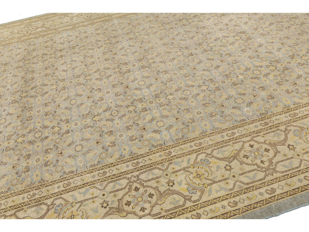 Modern Tabriz Wool Rug 10 X 12