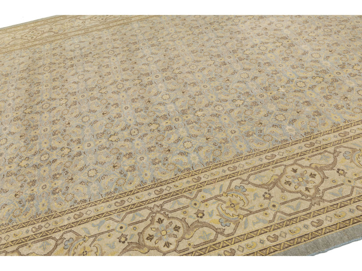 Modern Tabriz Wool Rug 10 X 12