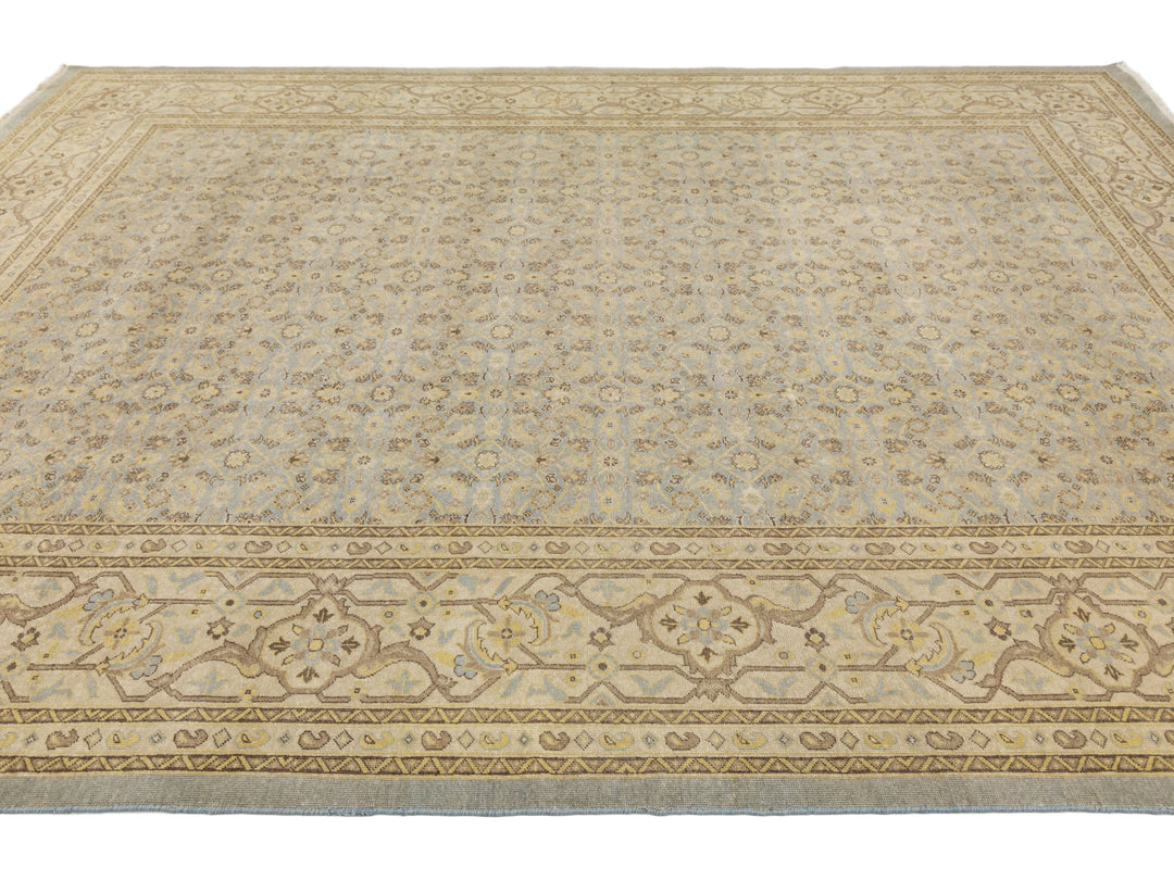 Modern Tabriz Wool Rug 10 X 12