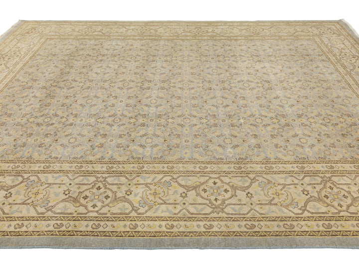 Modern Tabriz Wool Rug 10 X 12