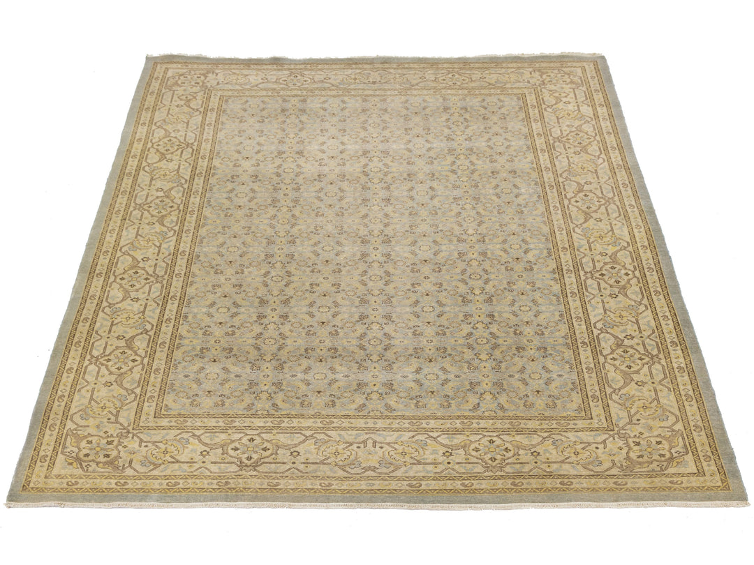 Modern Tabriz Wool Rug 10 X 12