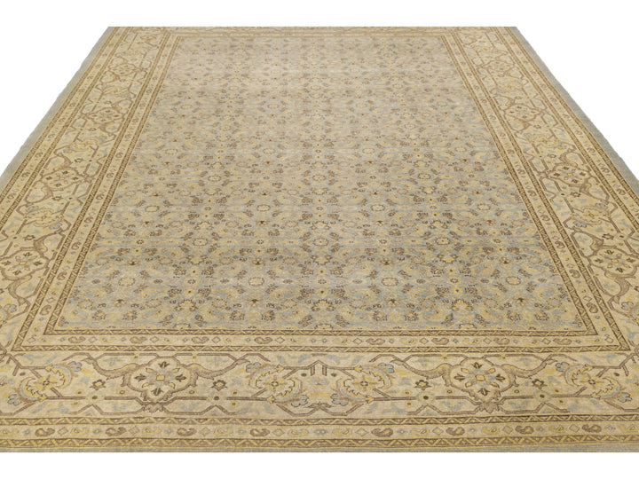 Modern Tabriz Wool Rug 10 X 12
