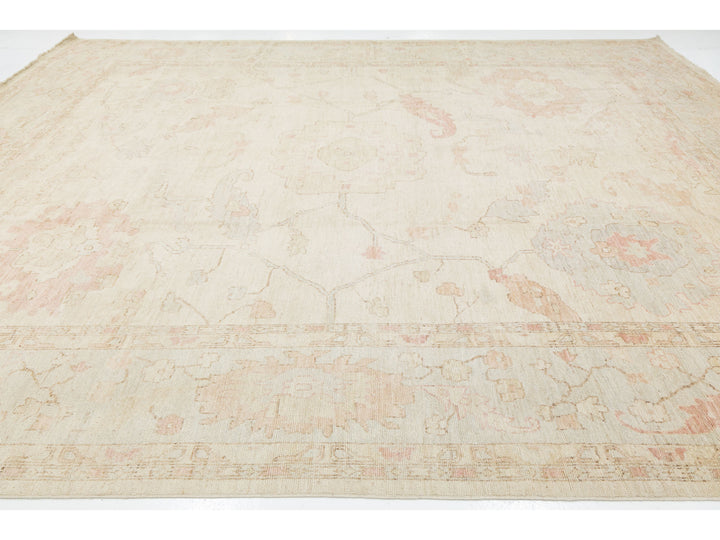 Modern Oushak Wool Rug 12 X 15