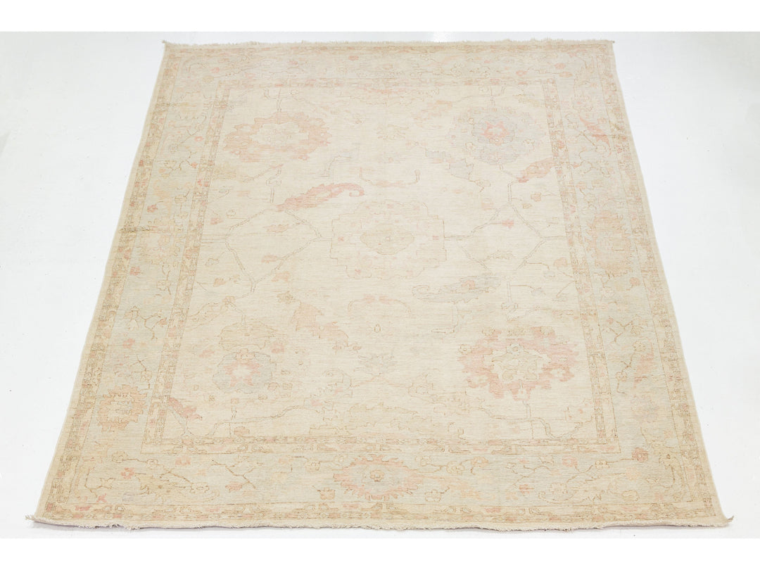 Modern Oushak Wool Rug 12 X 15