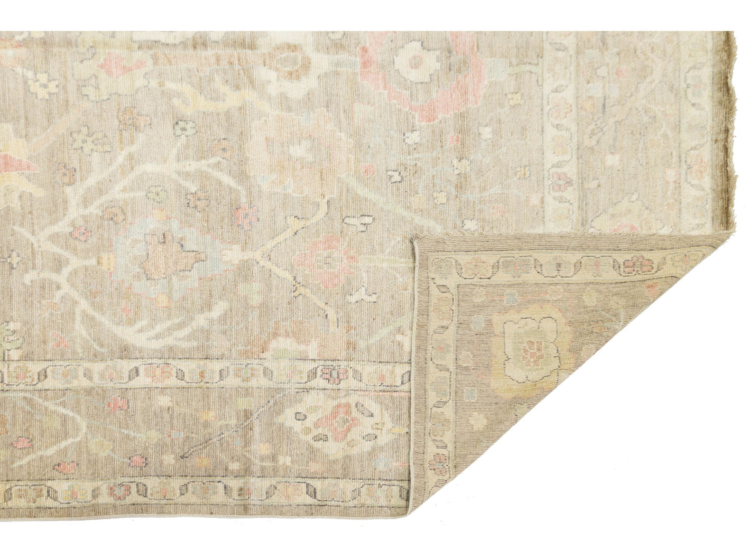 Modern Oushak Wool Rug 10 X 18