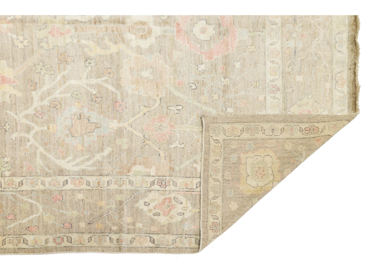 Modern Oushak Wool Rug 10 X 18