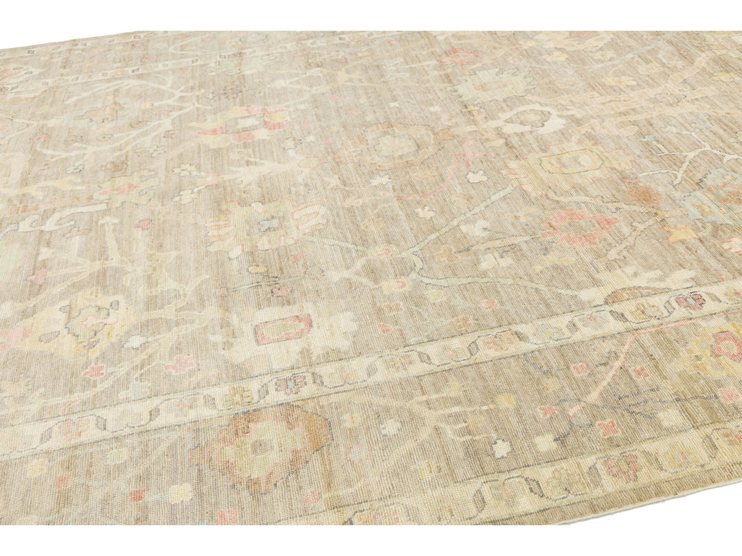 Modern Oushak Wool Rug 10 X 18