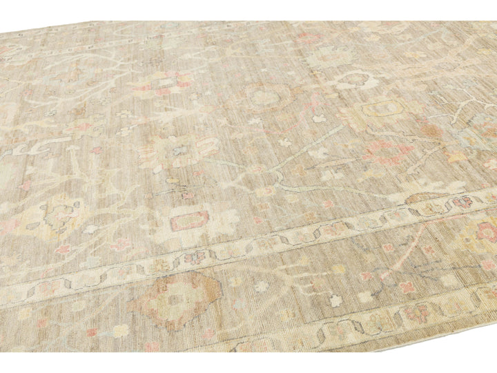 Modern Oushak Wool Rug 10 X 18