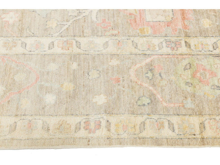 Modern Oushak Wool Rug 10 X 18