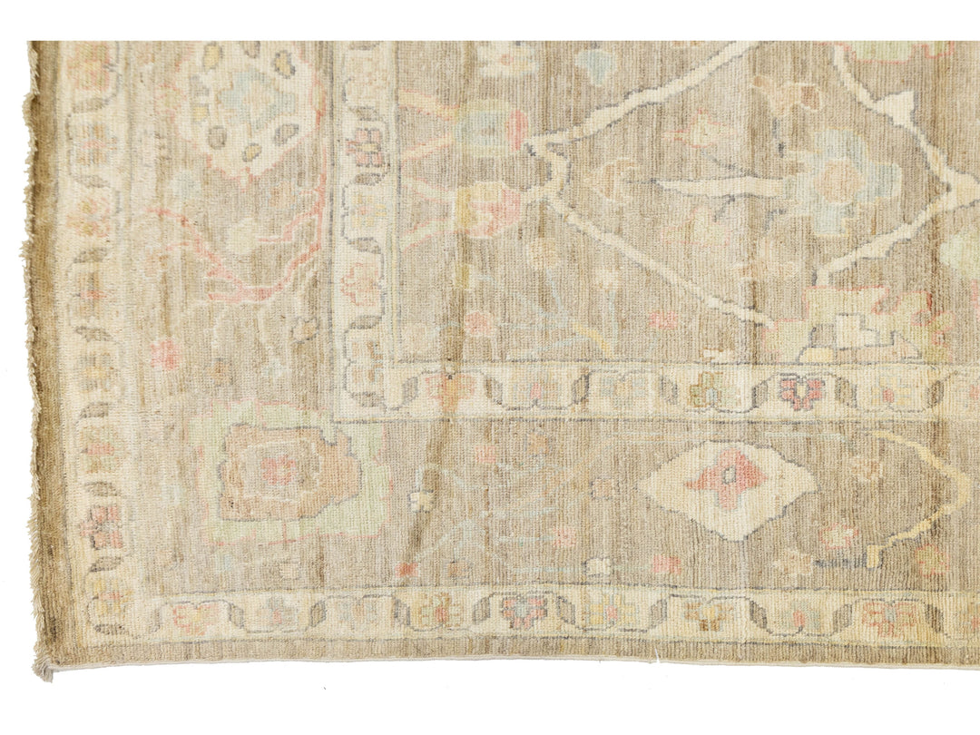 Modern Oushak Wool Rug 10 X 18