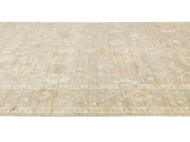 Modern Oushak Wool Rug 10 X 18