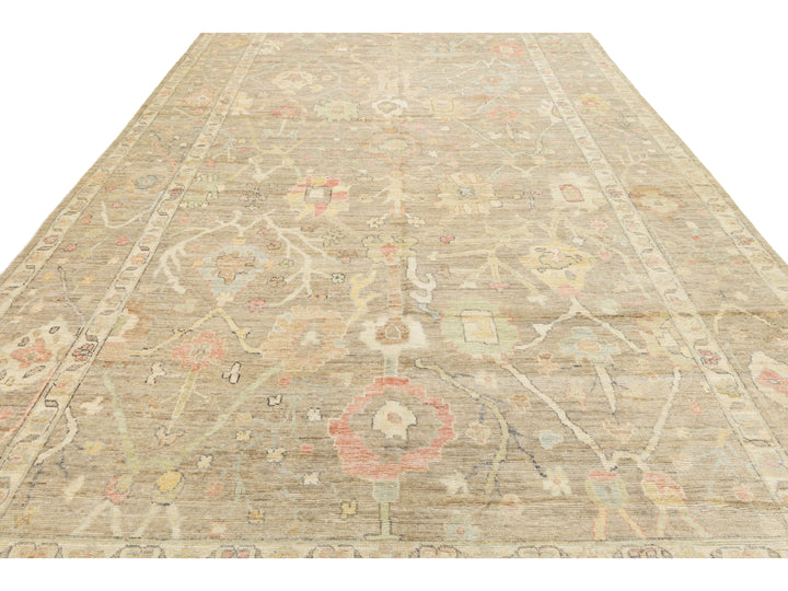 Modern Oushak Wool Rug 10 X 18