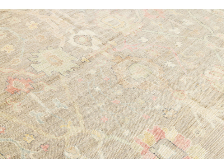 Modern Oushak Wool Rug 10 X 18