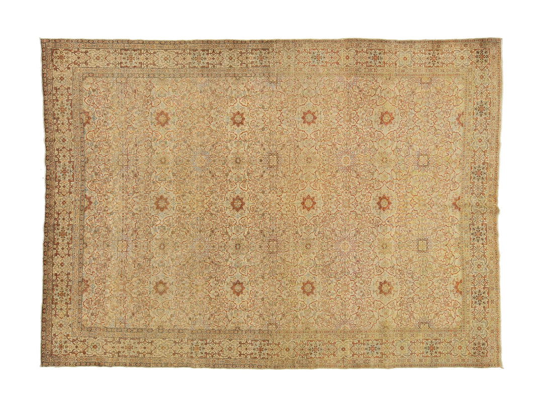 Antique Tabriz Wool Rug 7 X 10