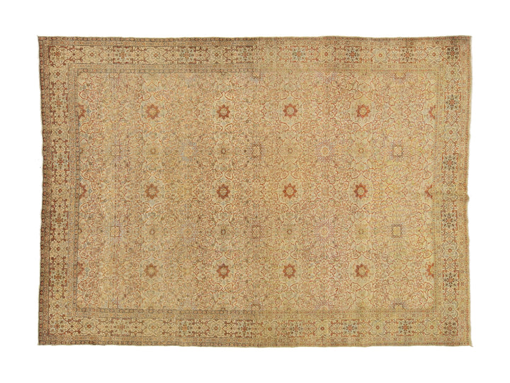 Antique Tabriz Wool Rug 7 X 10