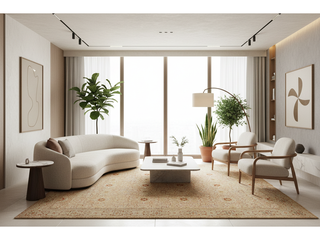 Antique Tabriz Wool Rug 7 X 10