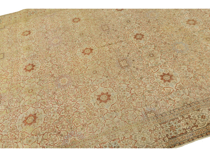 Antique Tabriz Wool Rug 7 X 10