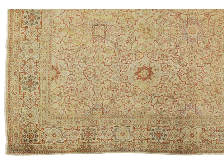 Antique Tabriz Wool Rug 7 X 10