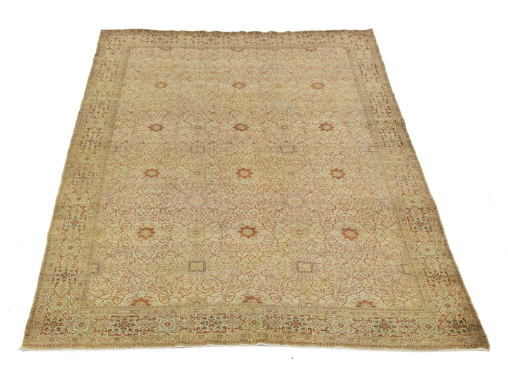 Antique Tabriz Wool Rug 7 X 10