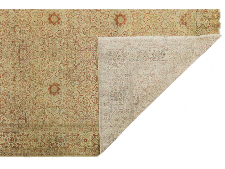 Antique Tabriz Wool Rug 7 X 10